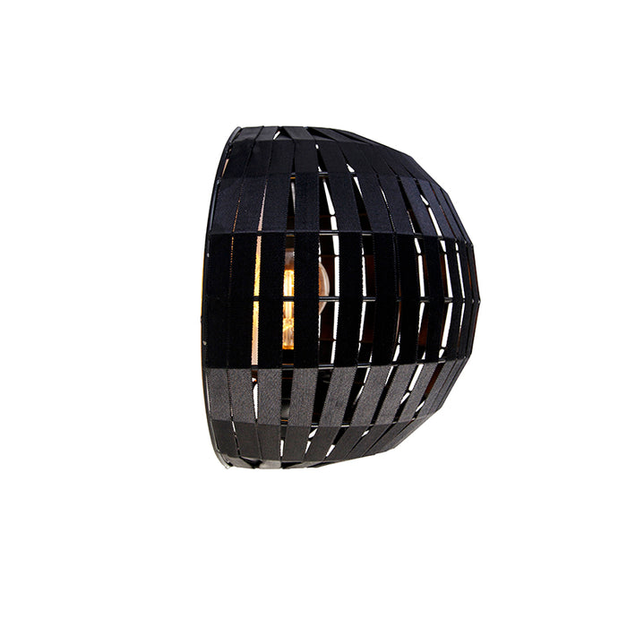 QAZQA Moderne wandlamp zwart - Zoë
