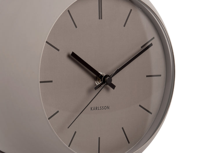 Karlsson - Table clock Nirvana Globe dark warm grey