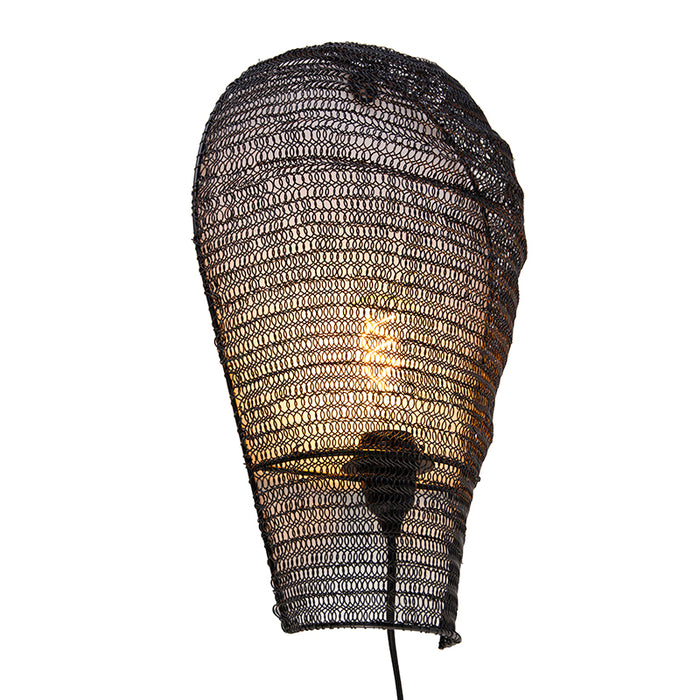 QAZQA Oosterse wandlamp zwart 45 cm - Nidum