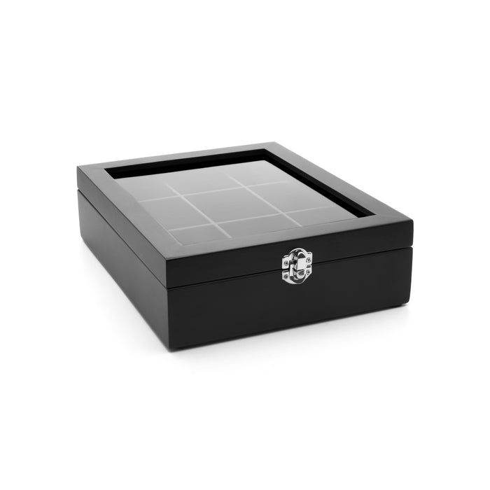 Bredemeijer Theedoos Bamboe 9-vaks - Zwart