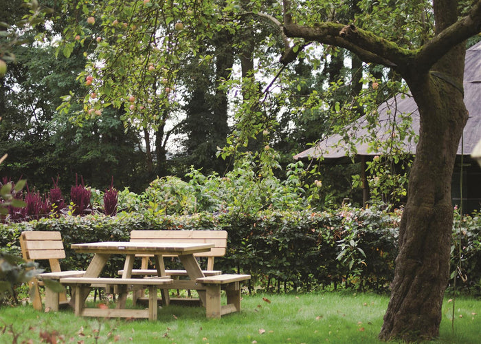 luxe vierkante picknicktafel Tallinn 120 cm