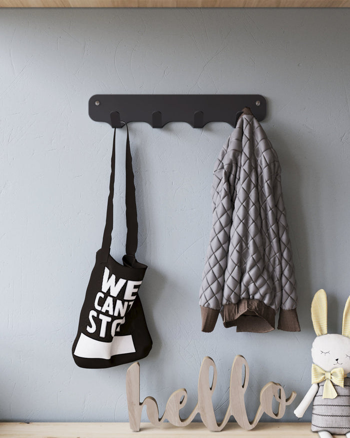 Gorillz Rounded Four - Wandkapstok - 40x6x7,8cm - Zwart