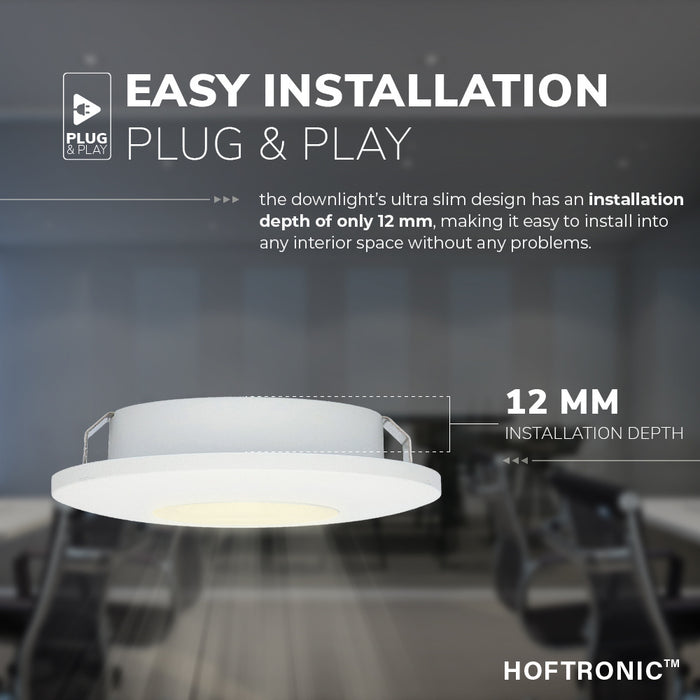 HOFTRONIC 2x Pavo - LED Inbouwspots Badkamer IP44 Wit