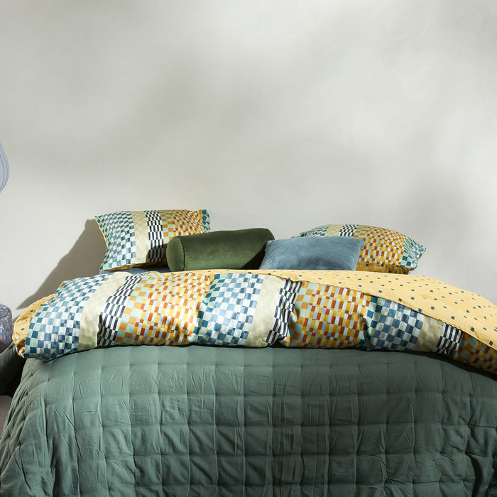 Essenza Stach Dekbedovertrek Autumn yellow 240 x 220 cm