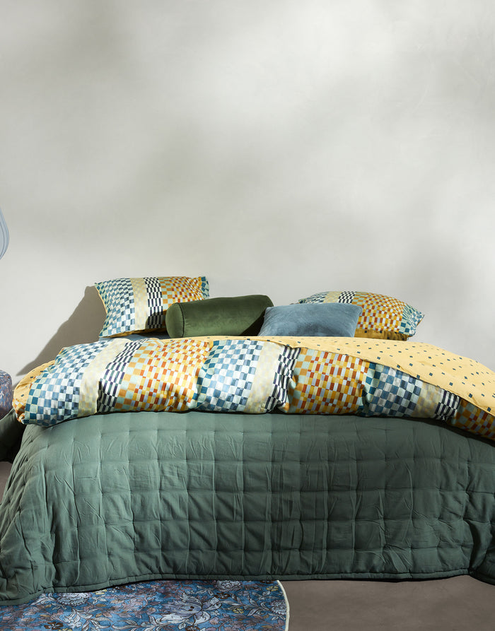 Essenza Stach Dekbedovertrek Autumn yellow 200 x 220 cm