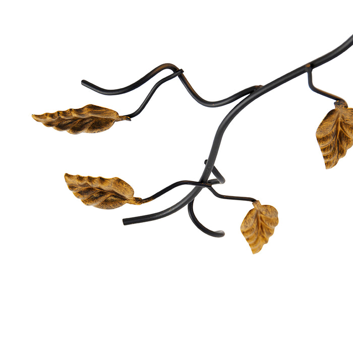 QAZQA Vintage plafondlamp zwart met goud 80 cm 4-lichts - Foglie