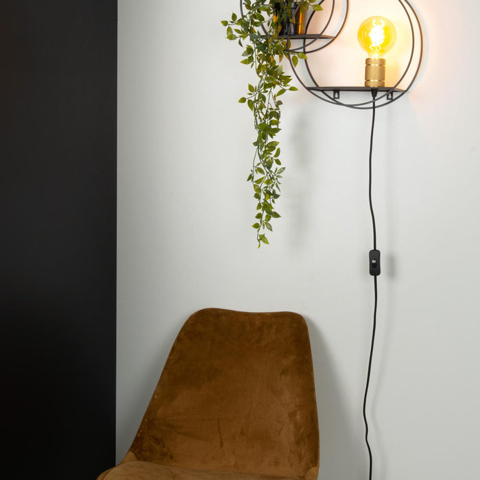 Lucide CIRCLE Wandlamp - Zwart