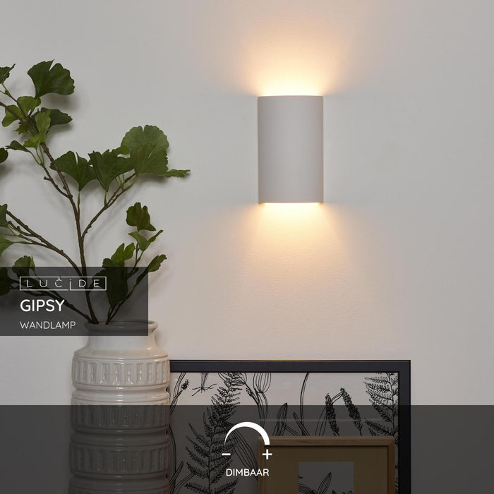 Lucide GIPSY Wandlamp - Wit