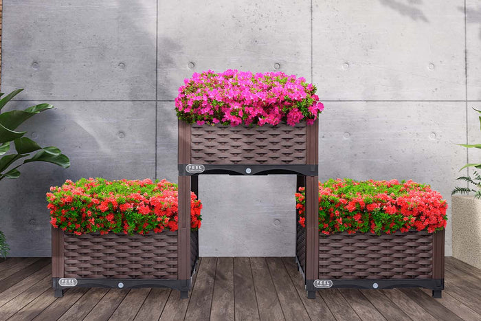 Feel Furniture - buiten plantenbak - Lota - Donkerbruin