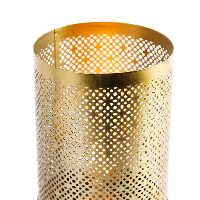 QAZQA Tafellamp raspi - Goud|messing - Industrieel - D 11.5cm