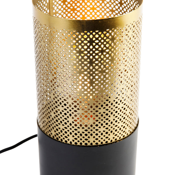 QAZQA Tafellamp raspi - Goud|messing - Industrieel - D 11.5cm