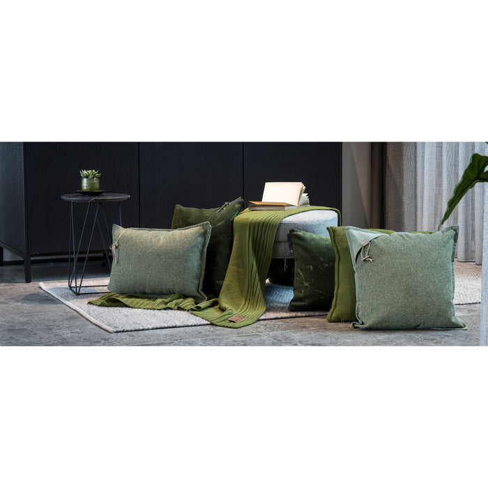 Knit Factory Imre Sierkussen - Groen - 60x40 cm