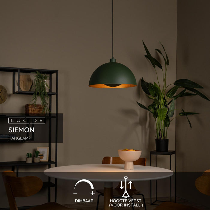 Lucide SIEMON Hanglamp - Groen