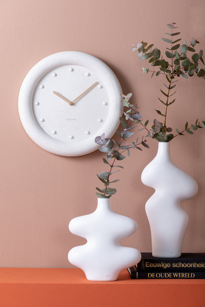 present time - Vase Organic Curves large polyresin white