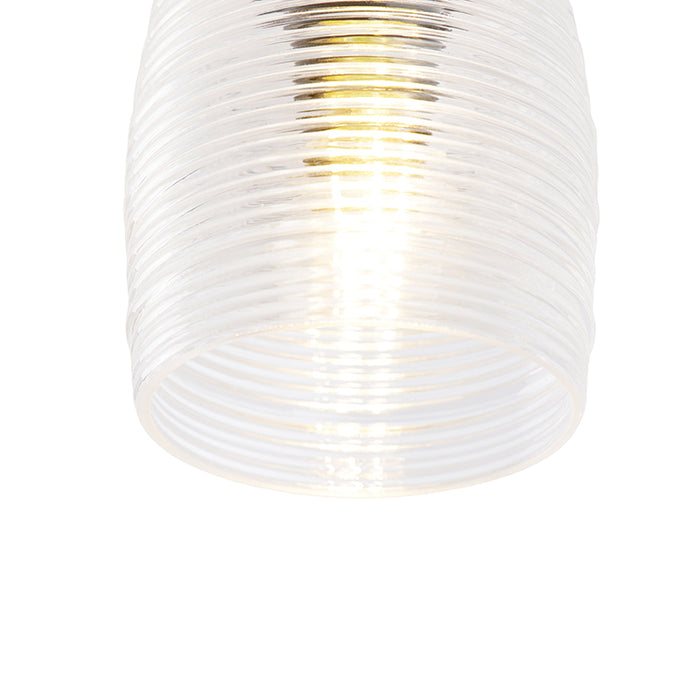 QAZQA Art deco plafondlamp zwart - Michi