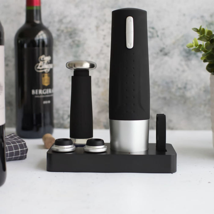 Livoo Flessenopener en -pompset elektrisch zwart