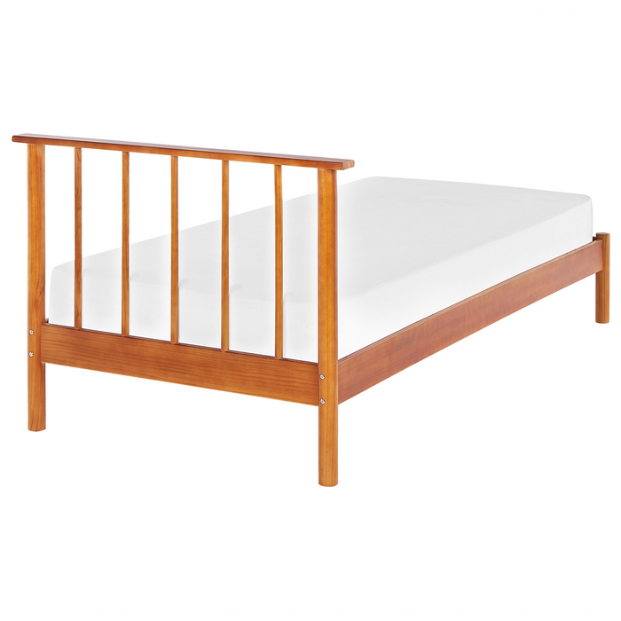 Beliani-BARRET-Eenpersoonsbed-Lichte houtkleur-90 x 200 cm-Dennenhout