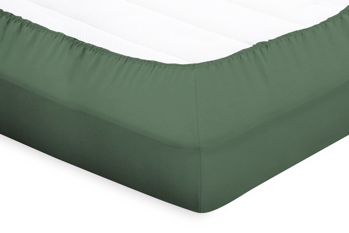 Elegance Splittopper Hoeslaken Perkal Katoen - grenat green