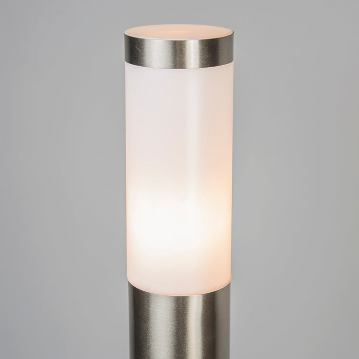 QAZQA Buitenlamp paal staal 110 cm IP44 - Rox met grondpin en