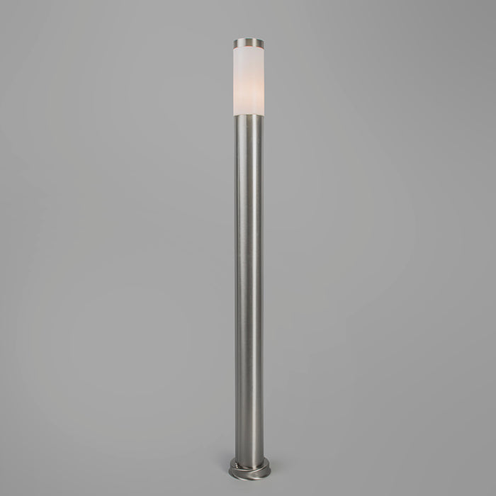 QAZQA Buitenlamp paal staal 110 cm IP44 - Rox met grondpin en