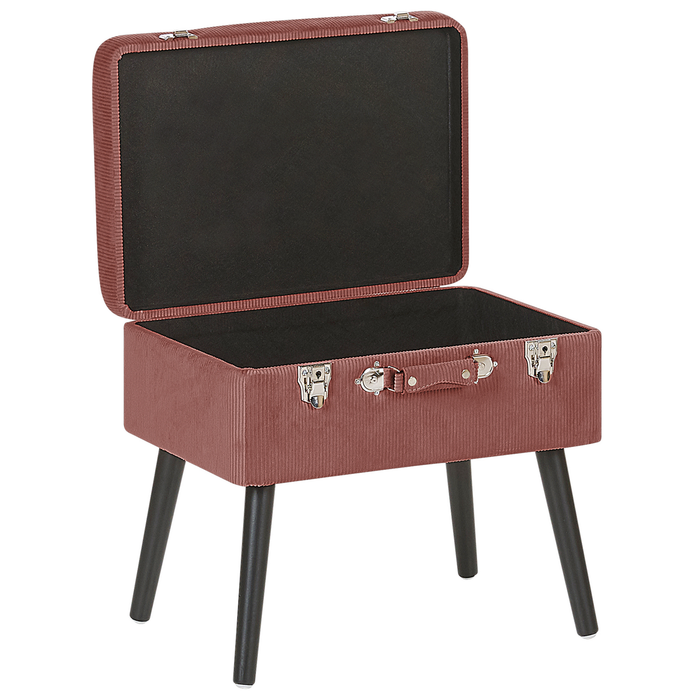 Beliani - MALLARD - Hocker - Roze - Corduroy