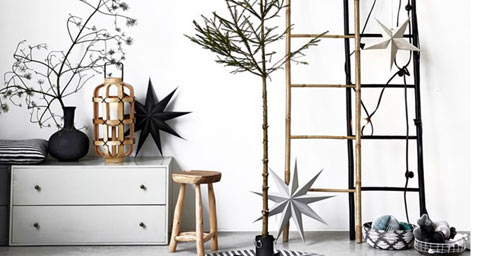 House Doctor Kerstster bruin 45cm 9 punten (45 centimeter)