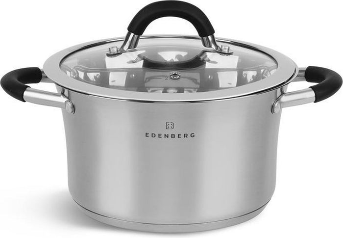 Edenberg Classic Line - Pannenset - RVS - 8 delig - Sandwichbodem