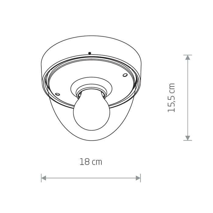 Nowodvorski Buitenlamp Nook Ø 18 cm zwart