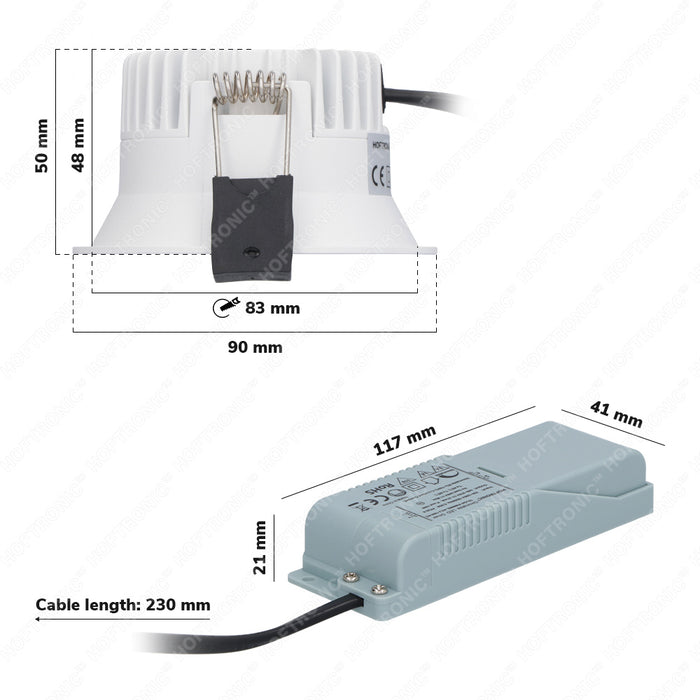 HOFTRONIC 6x  - LED Inbouwspots Badkamer IP44 Wit