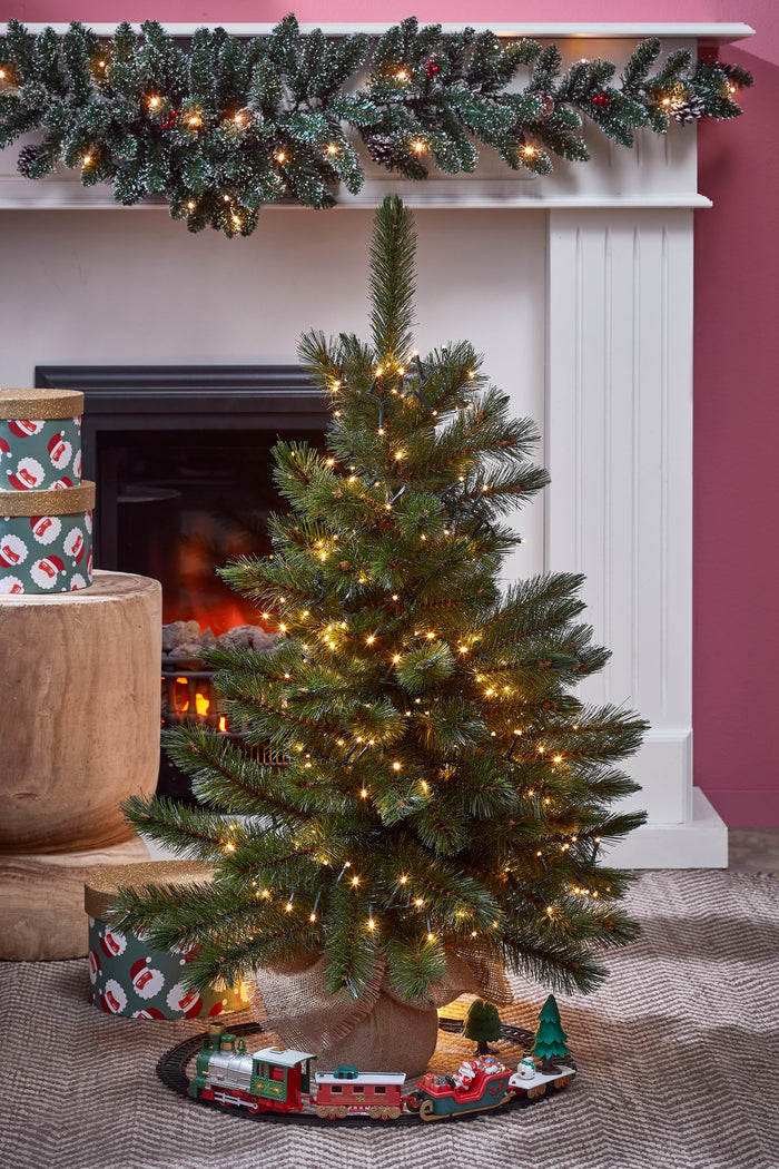 Triumph Tree Forest Frosted Kunstkerstboom in Jute - H90 cm - Groen