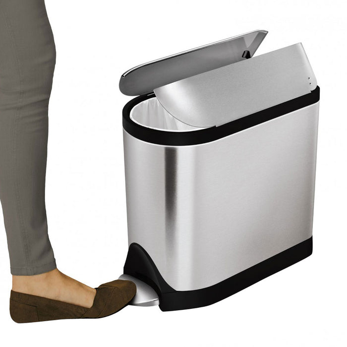 Simplehuman Butterfly Pedaalemmer 10 Liter Vingerafdrukvrij