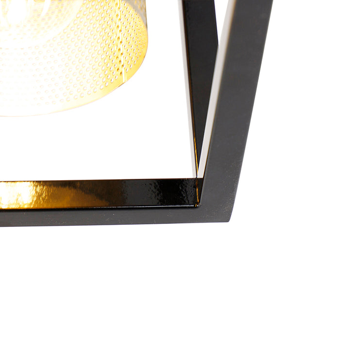 QAZQA Plafondlamp cagetess - Goud|messing - Industrieel - L 18cm