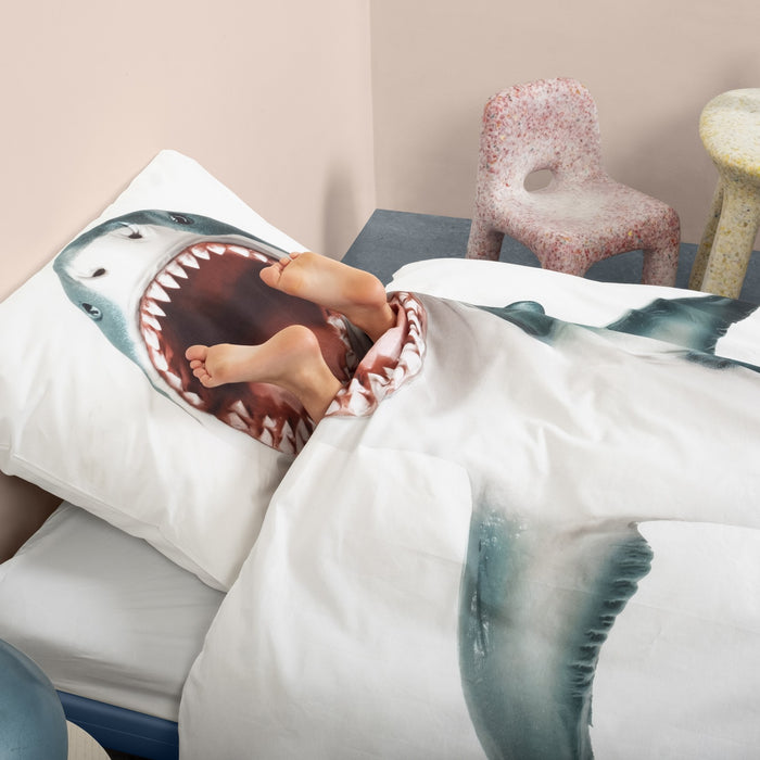 SNURK Shark!! Dekbedovertrek 140 x 220 cm