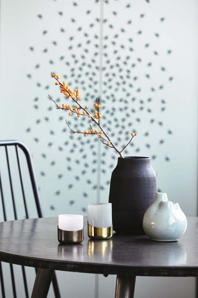 House Doctor Groove Vaas 22 cm - Zwart