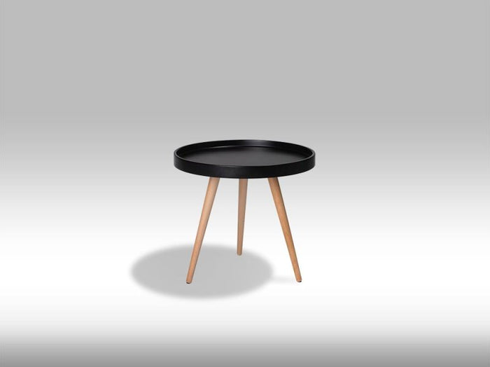 Hioshop Osaka zwarte ronde salontafel 50 cm.