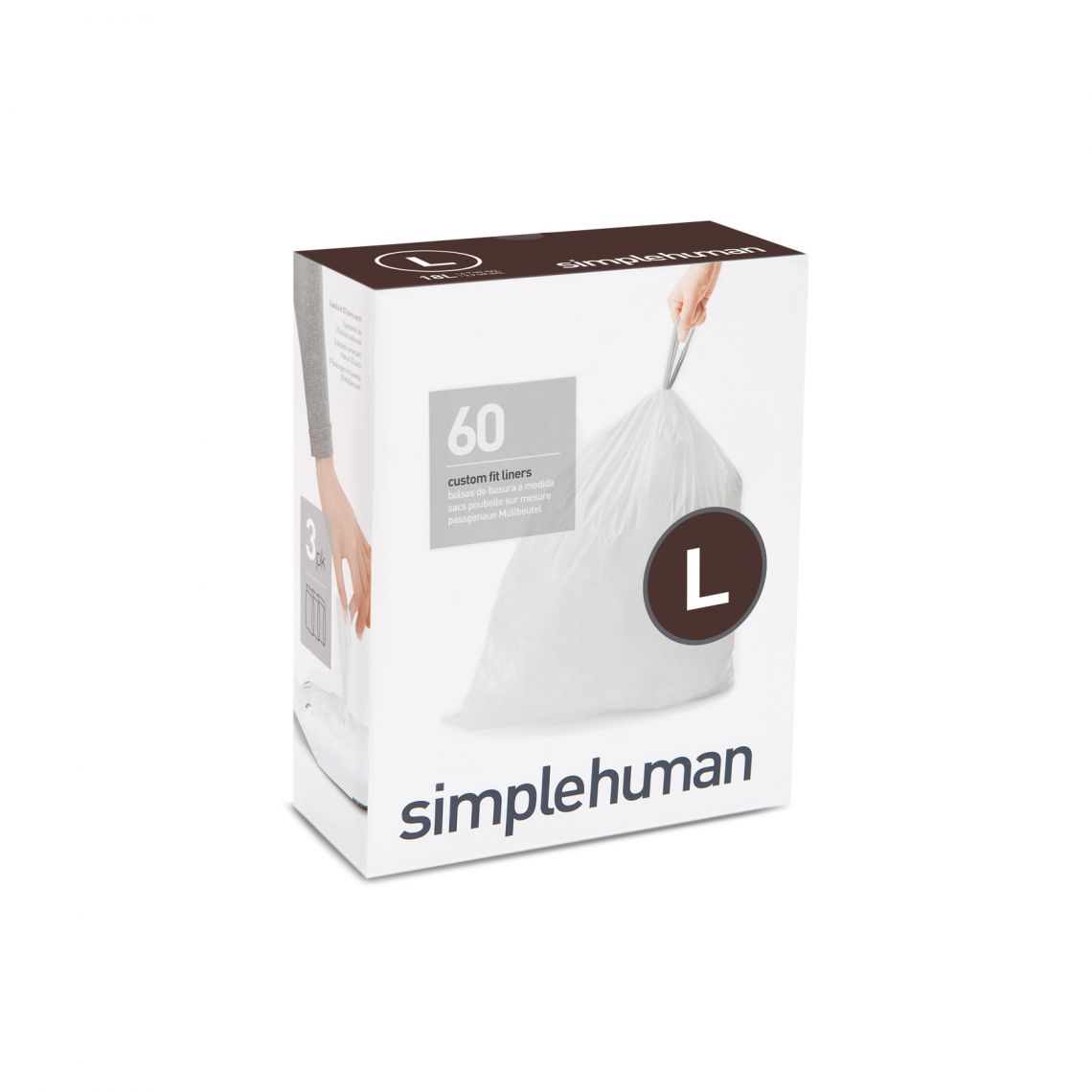 Simplehuman Code L Doos Afvalzakken 18 Liter - 60 zakken