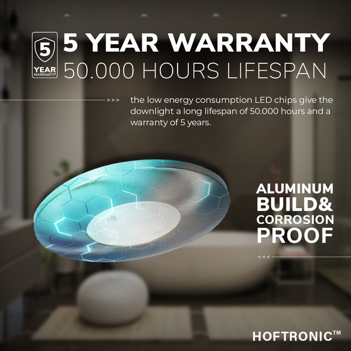 HOFTRONIC  Pavo - LED Inbouwspots Badkamer IP44 Zilver