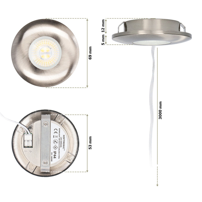 HOFTRONIC  Pavo - LED Inbouwspots Badkamer IP44 Zilver