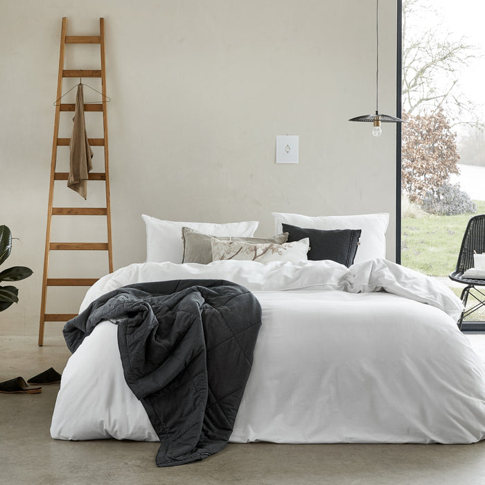 Walra Vintage Cotton Dekbedovertrek 140 x 220/240 cm - Wit