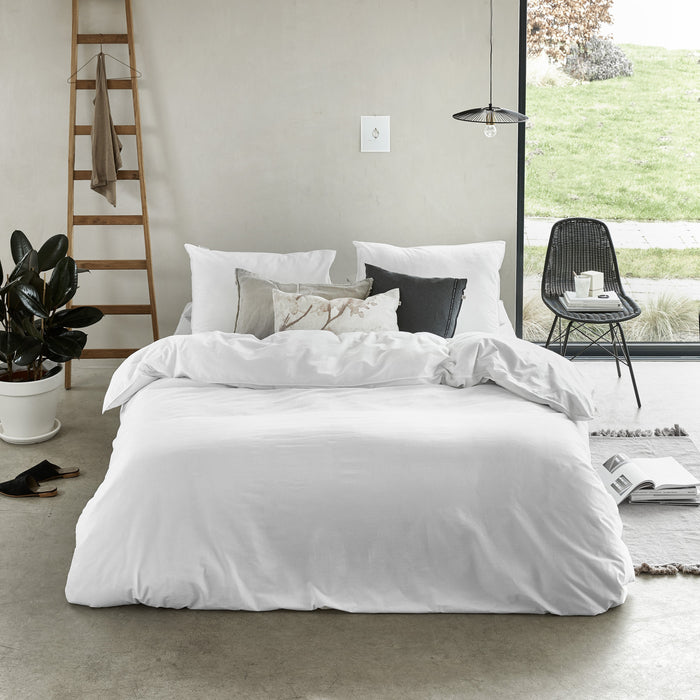 Walra Vintage Cotton Dekbedovertrek 140 x 220/240 cm - Wit