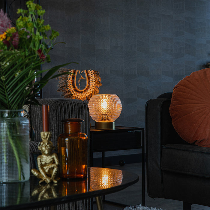 QAZQA Art Deco tafellamp messing - Sphere