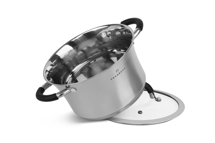 Edenberg Classic Line - Luxe Pannenset - RVS - 6 delig - Sandwichbodem