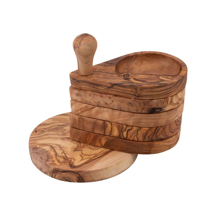 Bowls and Dishes Pure Olive Wood Etagère 5-delig