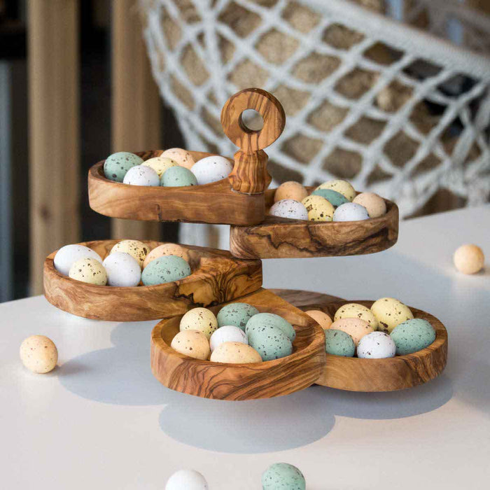Bowls and Dishes Pure Olive Wood Etagère 5-delig