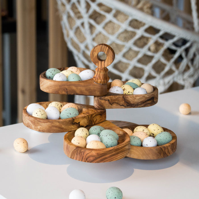 Bowls and Dishes Pure Olive Wood Etagère 5-delig