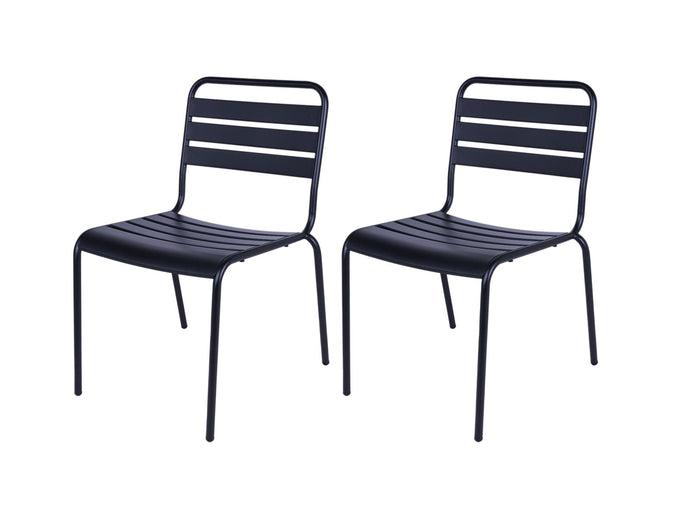 Metalen tuinset Max zwart 150 cm