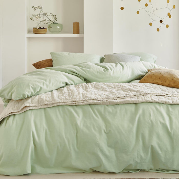 Essenza Guy Dekbedovertrek 200 x 220 cm - Pistache