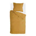 Walra Vintage Cotton Dekbedovertrek 140 x 220/240 cm - Honing mosterd