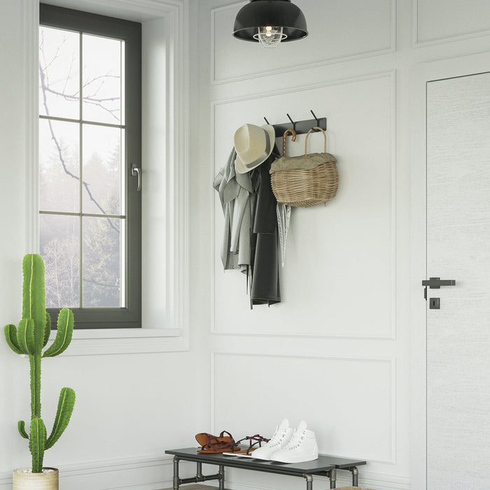 Gorillz Mystiek Five - Wandkapstok - 10 kapstok haken - Zwart