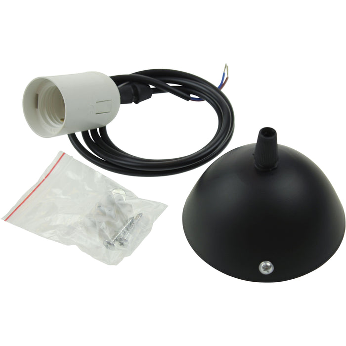 United Entertainment ® - Hoge Hoed Hanglamp - Zwart-goudkleur folie